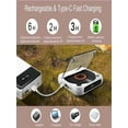 thumbnail image 7 of Portable Bluetooth CD Player with HiFi Sound & LCD Screen | Rechargeable Compact CD Player with Timer AUX/USB Support | 2000mAh Battery Home Car Travel Music Player (280g/0.62lb)​, 7 of 7