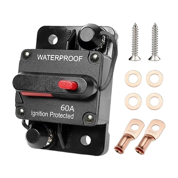 Virenlux 30-300A Circuit Breakers with Manual Reset 12V-48V Waterproof for Automotive RV Truck Heavy Duty Circuit Protection for 12V Electrical Systems