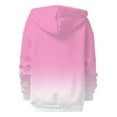thumbnail image 3 of Women's Gradient Color Full Zip Hooded Sweatshirt, Soft Breathable Long Sleeve Pullover for Spring Autumn Casual Wear, Streetwear Fashion and Daily Comfort Pink XL, 3 of 6