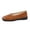 Brown, variant on Womens Ballet Flats Square Toe Faux Leather Deep V Cut Slip On Arch Support Non Slip Office Dressy Cushioned Flat Shoes Black Size US5