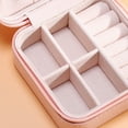thumbnail image 6 of Herrnalise Mini Jewelry Travel Case,Small Travel Jewelry Organizer, Portable Jewelry Box Travel Mini Storage Organizer Portable Display Storage Box ForRings Earrings Necklaces Gifts(Beige), 6 of 6