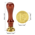 thumbnail image 2 of Uxcell Alphabet L Wax Seal Stamp Initial Letter Sealing Wax Stamp Retro Removable Brass Head Wooden Handle, Style 2, 2 of 6