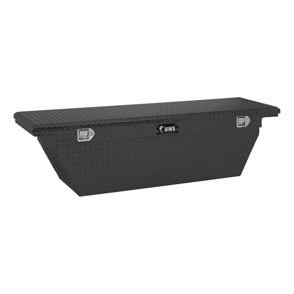 UWS EC10783 69-Inch Matte Black Heavy-Wall Aluminum Deep Angled Truck Tool Box with Low Profile, RigidCore Lid