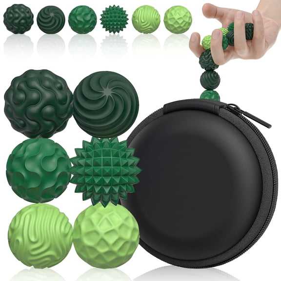 Silicone Magnetic Balls Fidget Toys 6PCS Stress Relief Sensory Toy for Adults & Teens, Fun Textured Gadgets for Anxiety ADHD Autism, Office Desk Fidget Toy, Stocking Stuffer Gift for Women & Men