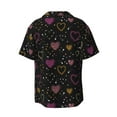 thumbnail image 4 of Goofa Heart and Stars Printed Men's Casual Short-sleeved Shirt,Lightweight Breathable Button-down,Summer Casual men's top,Versatile Fashion shirt-XX-Large, 4 of 7