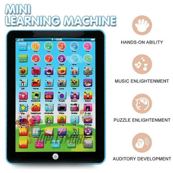 MesaSe Learning Tablet with ABC/Words/Numbers/Games/Music Interactive Educational Electronic Learning Pad Toys Preschool Children Toys Toddler Gifts for Age 1 2 3 4 5 Year Old Boys and G
