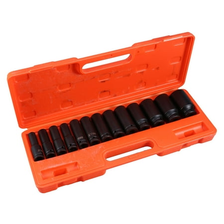 

13pcs Lug Nut Socket Set Steel Wheel Nut Protector Impact Socket Set Car Sleeve Hand Tool Kit