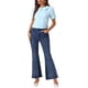 thumbnail image 2 of BLUSA CON COLLAR PETER PAN INSPIRADA EN CHIC PARA MUJERES, CON FLORES, JACQUARD, MANGAS CORTAS PUFF, ESTILO KAWAII, TALLA XL, AZUL CLARO, 2 of 6