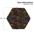 thumbnail image 2 of Lsque Casino Icons Pattern 4" Drink Coasters Set of 4, PVC Leather Absorbent Coasters, Table Coaster Set Decorative Coffee Cup Coasters Housewarming Gift -Hexagon, 2 of 6