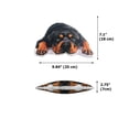 thumbnail image 3 of WIRESTER 9.84 inches Faux Linen Fabric & PP Cotton Filler Animal Shaped Pillow Cushion, Rottweiler Dog Lying Down Looking Up, 3 of 6