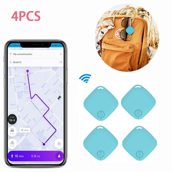 LNGOOR 4Pcs Anti-Lost tracker, GPS Pro trackr, Wireless Bluetooth 4.0 tracking ,Wallet Keys Pet Finder, find my keys