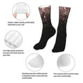 thumbnail image 3 of Xecao Rose Gold Glitter1 Print Fashion No Heel Casual Crew Socks Cushioned Breathable for Men Women - Moisture wicking,Not easy to fade Suitable for daily, 3 of 7