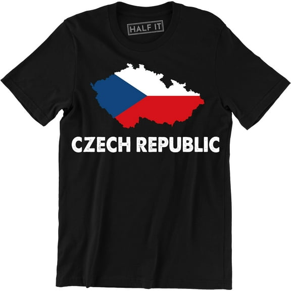 Czech Republic Country Crest Flag Colors Nationality Ethnic Pride -Men's Tee