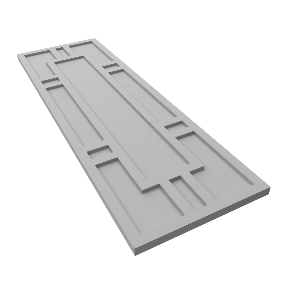 Ekena Millwork 15"W x 53"H True Fit PVC Hastings Fixed Mount Shutters, Primed (Per Pair - Hardware Not Included)