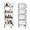 Gray, variant on 4 Tier Foldable Rolling Cart, Metal Utility Cart with Lockable Wheels, Folding Storage Trolley for Living Room, Kitchen, Bathroom, Bedroom and Office, Gray