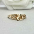 thumbnail image 4 of HeartsAndYou 1ct Round Cut Champagne Moissanite Floral Leaf Engagement Ring for Women 18k Yellow Gold Over Silver, 4 of 9