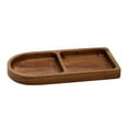 thumbnail image 2 of Tabla de servir compartimentada, accesorio de cocina, vajilla de estilo Retro, plato de madera para servir para restaurante, banquete, bistec, 3 cuadrícula Sunnimix plato de cena, 2 of 8
