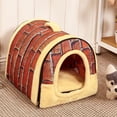 thumbnail image 4 of Indoor Dog House Soft Cozy Dog Cave Bed Foldable Removable Warm House Nest With Mat For Small Medium Cats Animals Kennel ShopWise Round, 4 of 16