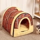 thumbnail image 4 of Indoor Dog House Soft Cozy Dog Cave Bed Foldable Removable Warm House Nest With Mat For Small Medium Cats Animals Kennel ShopWise Round, 4 of 16