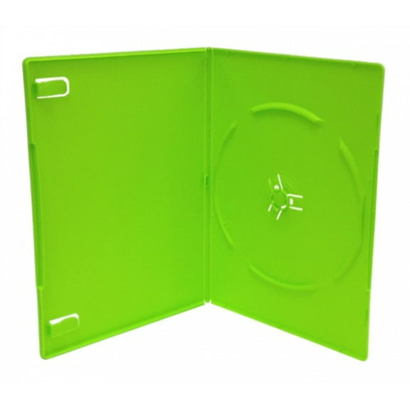 CheckOutStore 10 SLIM Solid Green Color Single DVD Cases 7MM