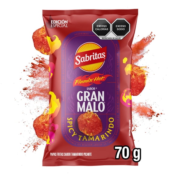 Papas Fritas Sabritas Flamin Hot Spicy Tamarindo 70G