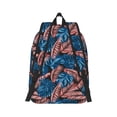 thumbnail image 2 of Honeii Tropical Leaves Print Canvas College Laptop Backpack, Durable Rucksack Travel Notebook Bag School Backpack Book Bag for Men Women-Small, 2 of 7