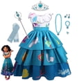 thumbnail image 2 of Encanto Mirabel Madrigal disfraz bebé niña princesa Vestido cumpleaños Halloween Cosplay fiesta graduación noche Vestido niñas ropa 2T (etiqueta 100) Gao Jinjia LED, 2 of 2