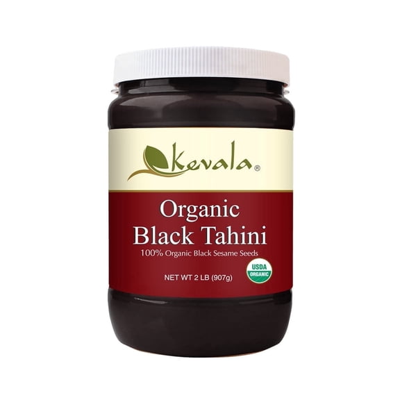 Kevala Organic Black Sesame Tahini, Black Sesame Paste for Hummus 2 lb