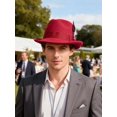thumbnail image 7 of PULLIMORE Classic Fedora Hats for Men & Women Vintage Style Short Brim Felt Hat Panama Fedora Hats with Bands, 7 of 7