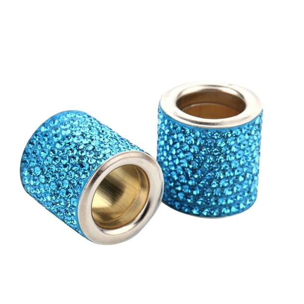 Kenally Anillo de diamante para asiento de coche, 2 uds., adorno para coche, cristal ostentoso, reposacabezas para asiento de coche, decoración de Automoción decorativa y accesorios lago azul NO1 Kenally VI3680-03B
