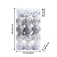 thumbnail image 3 of 30ct Christmas Ball Ornaments-60mm/2.36" Shatterproof Clear Plastic Xmas Balls Baubles Set with Stuffed Delicate Sparkling, Hanging Christmas Tree Decorations, 3 of 3
