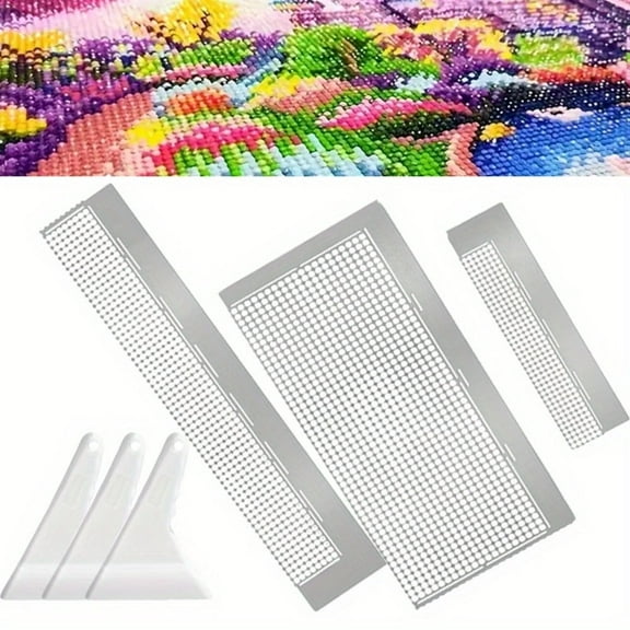 CCF Stainless Steel Rulers with Fix Tool Set, 5D Drills, Diamond Pasted Drawing Tools Accessories, Multicolor, 6 Count