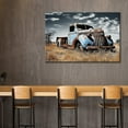thumbnail image 4 of Old Truck Wall Art Country Style Truck Wildlife Picture Painting Print On Canvas Rustic Car Farmhouse Artwork for Living Room,Bedroom,Office, Home Decor,Framed, 4 of 6