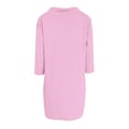 thumbnail image 4 of Women's Sweatshirt Dress Hoodie Dress Three Quarter Sleeve Stand Collar Drawstring Waist Casual Dress for Spring Fall Party Daily,Pink,2XL, 4 of 4