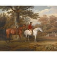 thumbnail image 3 of George Garrard 24x20 Black Modern Framed Museum Art Print Titled - Hunter and Huntsman (1785), 3 of 5