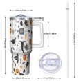 thumbnail image 2 of Halloween Gravestones Ghosts and Pumpkins Tumbler with Handle and Lid,40oz Double Wall Vacuum Insulated Tumbler,Cups Gift for Women and Men, 2 of 7