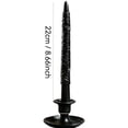 thumbnail image 2 of SLYNSHome Twisted Unscented Taper Candles, Dripless Spiral Long Candlesticks,Black Decorative Embossed Table Candles For Holiday Dinner Mantel Indoor Home Decor, 2 of 6