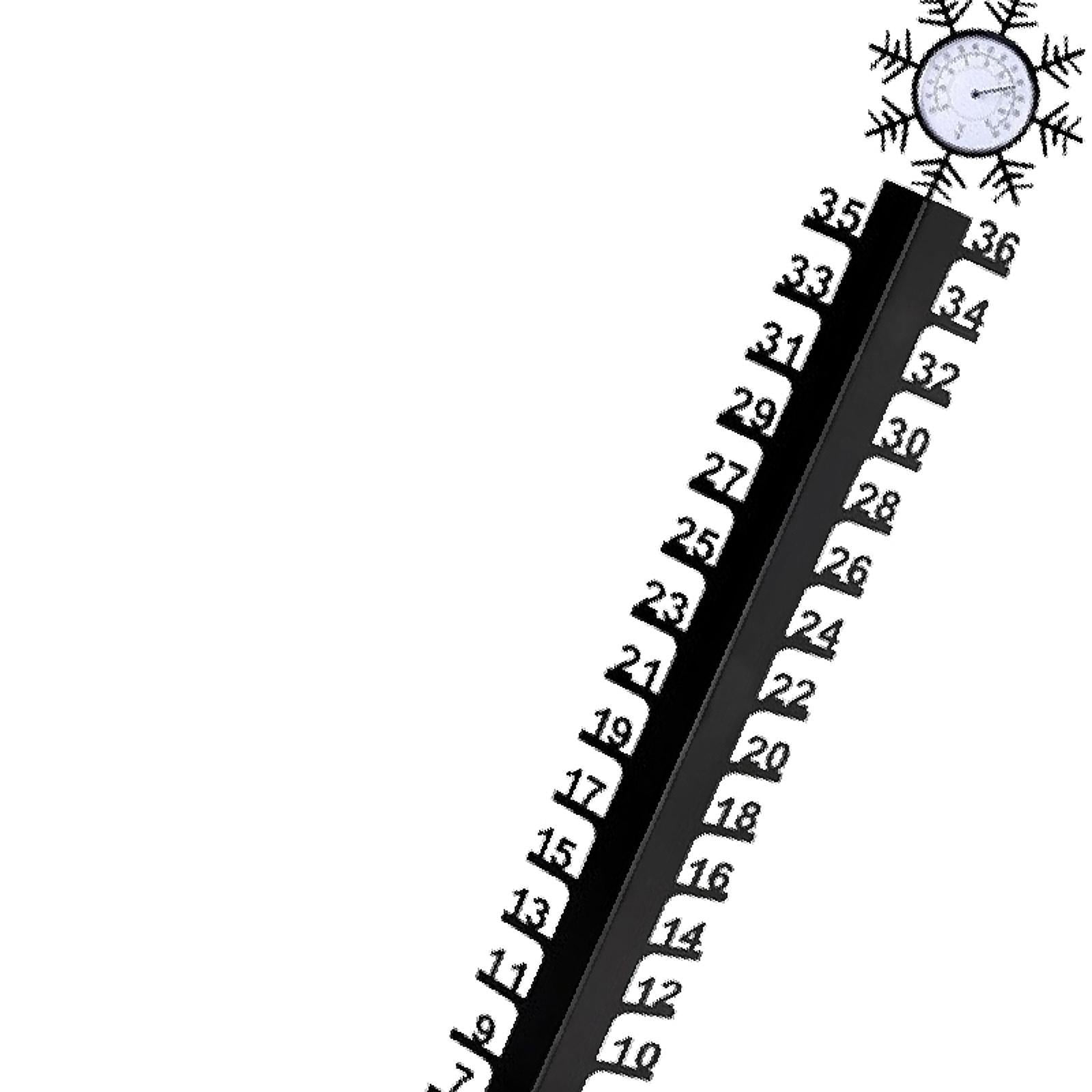 oshhni Snow Gauge Metal Accurate Scale Depth Measuring Tool for Patio Lawn Backyard