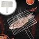 thumbnail image 1 of Cesta de malla gruesa de acero inoxidable para parrilla de barbacoa | Pinza vertical para parrilla de pescado y verduras | Herramienta resistente para asar carne y mariscos | 39 x 24 cm, 1 of 6