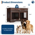 thumbnail image 4 of 47" Dog Furniture Crate, Large Furniture Style Dog Crate w/ 2 Storage Draws & Removable Divider for Large/Medium/Small Dogs, 4 of 10