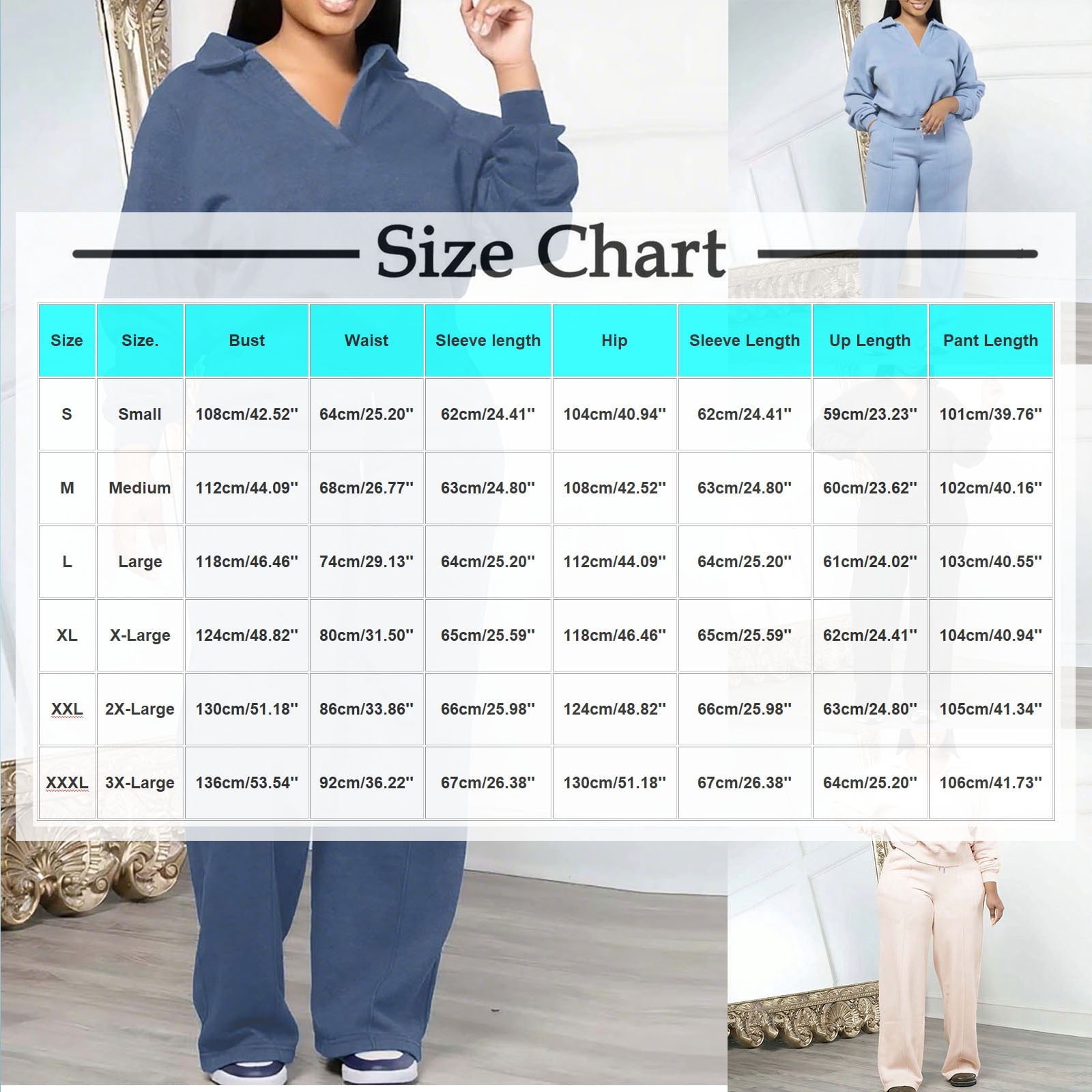 Fewfanhot Womens Sets 2 Piece Outfits Fall Casual V Neck Sweatshirt with Wide Leg Sweatpants Tracksuit Lounge Set