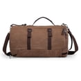 thumbnail image 4 of Men's Backpack Fashion Retro Cylinder Canvas Travel Backpack Duffel Bag Shoulder Handbag Backpack, 4 of 9