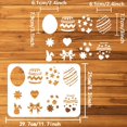 thumbnail image 2 of Layered Easter Eggs Painting Stencil 8.3x11.7inch Reusable Easter Bunny Pattern Drawing Template DIY Art Flower Bow Love Heart Decor Stencil for Painting on Wood Wall Fabric Furniture, 2 of 9