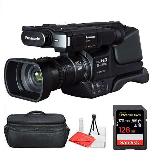 Panasonic HC-MDH2/HC-MDH3 AVCHD Shoulder Mount Camcorder with Sandisk Extreme Pro 128GB Starter Bundle
