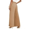 thumbnail image 4 of Fantaslook Womens Wide Leg Lounge Pants with Pockets High Waisted Adjustable Tie Knot Loose Casual Trousers Dress Work Pants, 4 of 9