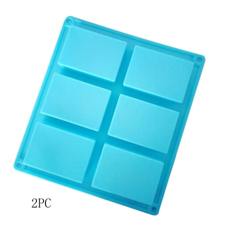 

6-Cavity Rectangle Soap Mold Silicone Craft DIY Making Homemade Cake Mould
