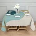 thumbnail image 3 of Teal Gold Splash Marble Square Tablecloth,Waterproof Square Table Cover,Wipeable Spillproof Washable Table Cover for Home Kitchen Party Decor 52"x52"(132x132cm), 3 of 6
