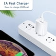 thumbnail image 4 of Fu1997 2 - Pack 5V 2A Fast Charging USB Wall Charger, White, Compatible for Baby Bottle Warmer, iPhone, iPad, Samsung, Android, Kindle, 4 of 7