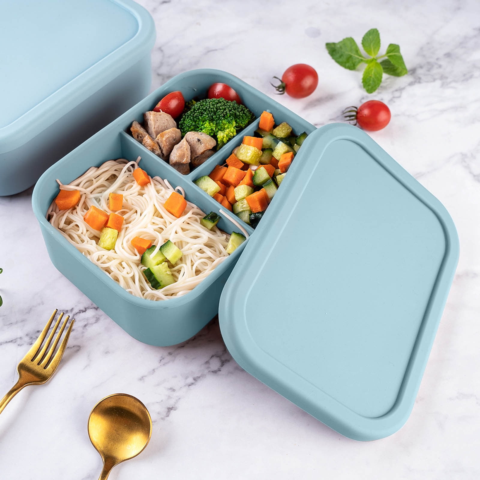 Renjiang Silicone Bento Lunch Box for Teen and Toddler Lunch Box