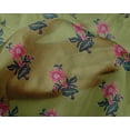 thumbnail image 4 of oneOone Silk Tabby Fabric Leaves & Floral Block Print Fabric BTY 42 Inch Wide, 4 of 5